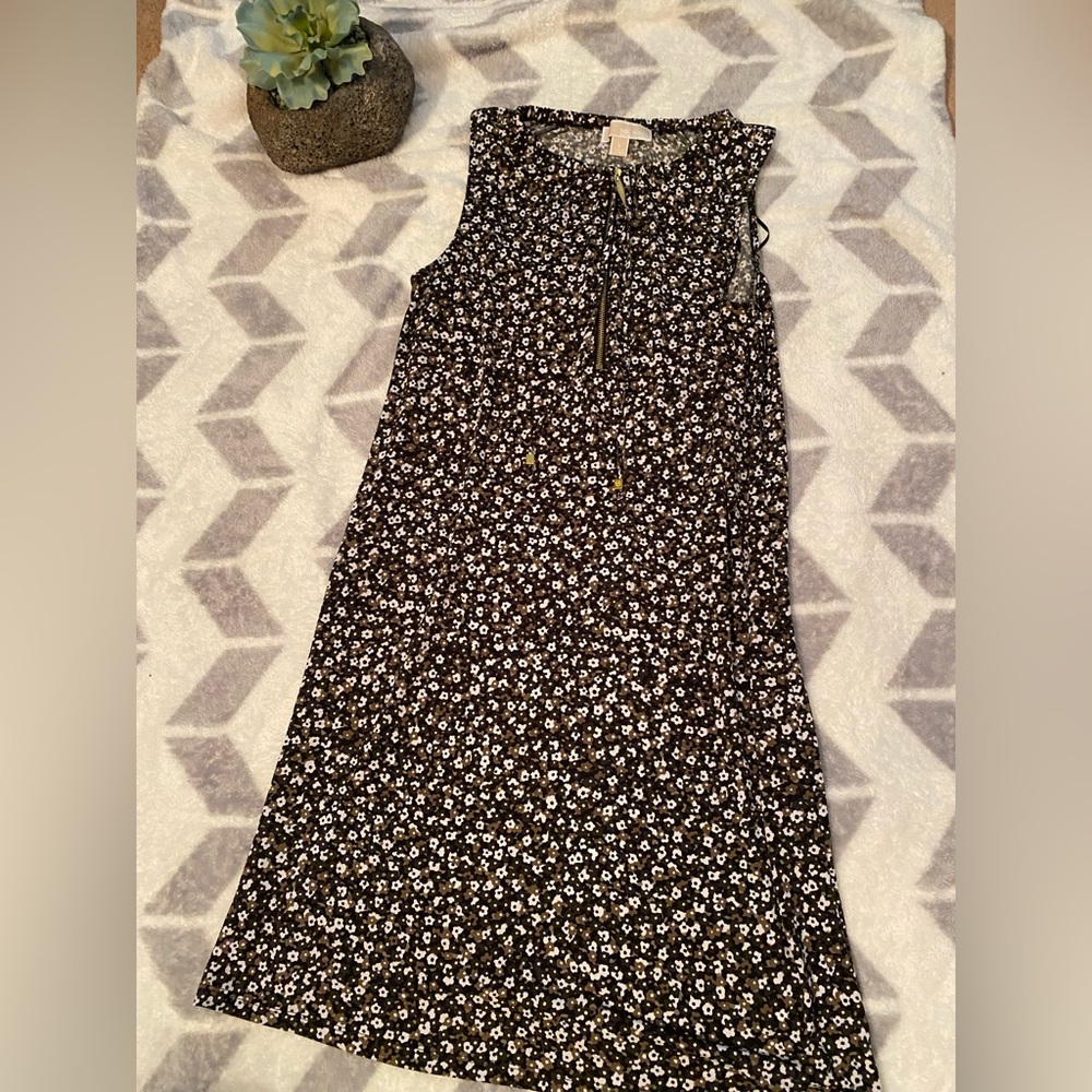 MICHAEL Michael Kors Black and White Floral Mini Dress